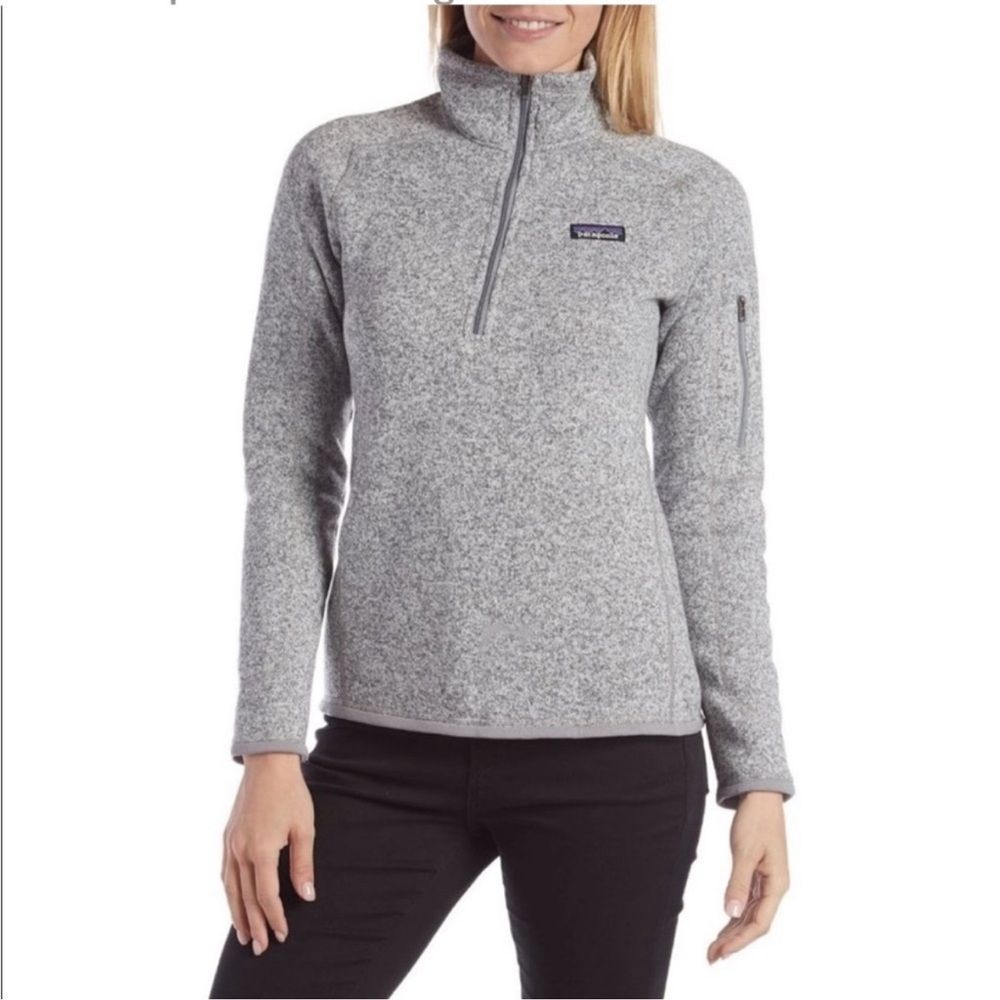 Patagonia Gray Quarter-Zip Fleece Pullover